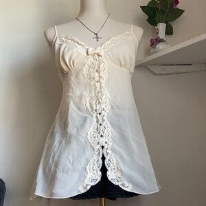 Vintage Cream Bow-Back Top